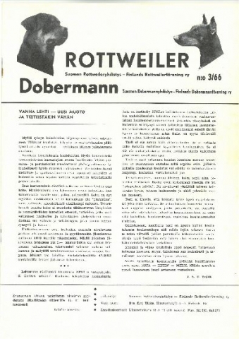Rottweiler-lehti 1966