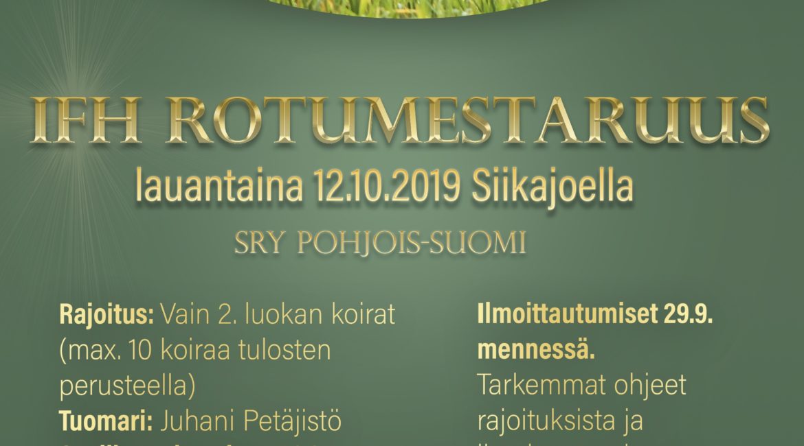 Erikoisjäljen rotumestaruus 2019