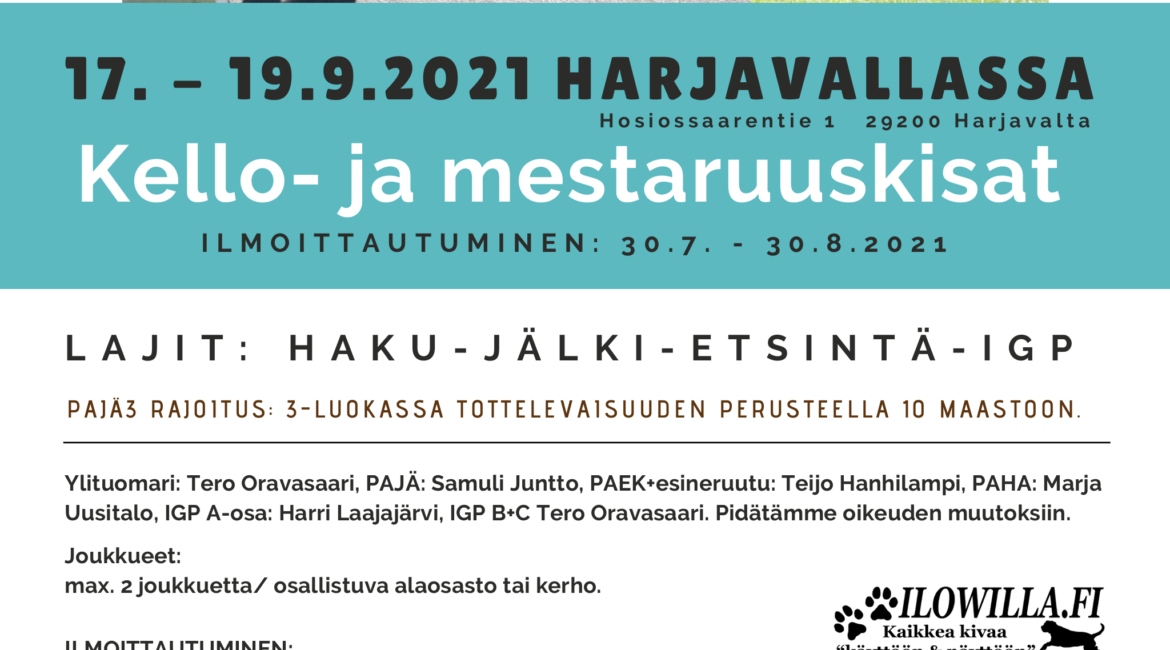 Kello- ja mestaruuskilpailut 2021